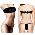 Disposable Underwear and Thong Set Beauty Bras and T Panties Set for Spa Salon Top Garment Underwear Spray Tanning