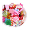 Mixed by Random 100pcs Diy Flatback Cabochon for Keychain Phone case Jewelry Bracelets Slime Sweet Candy Lollipop Resin Charms
