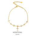 Hongtong 925 Sterling Silver Shiny Zircon Fine Charm Bracelet Latest Design Delicate Jewelry for Valentine's Day Gifts