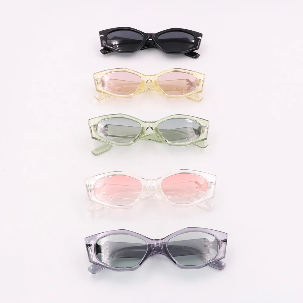 RDC021 Fashion ODM OEM Small Tr90 Frame Polygon Polarized Sunglasses for Women