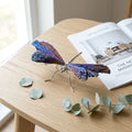Wholesale Aura Healing Tourmaline Crystal Dragonfly Natural Black Tourmaline Electroplate Model for Home Decoration Painted