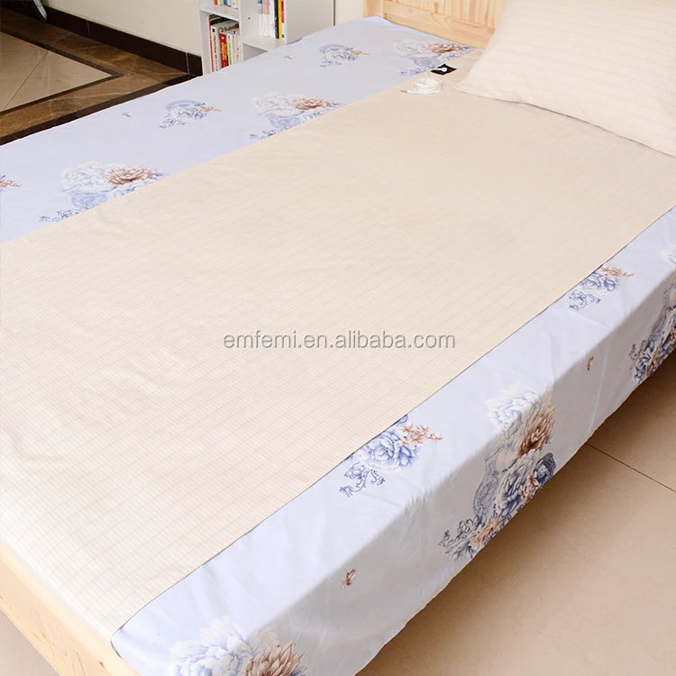 CONDUCTIVE Silver Organic Cotton Sheets Anti Statics Bed Flat Sheet for Earthing