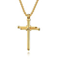 European American Retro Style Stainless Steel Nail Cross Necklace Personality Niche Titanium Steel Pendant Engagement-worthy