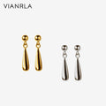 VIANRLA 18K Gold Earring 925 Sterling Silver Jewelry Water Drop Hoops Shapes Wholesale