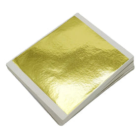 Hot Selling 14*14cm Taiwan K Gold-Plated Medal Leaf for Gilding Furniture Nails Decoration Metallic Gold Color Foil Sheet