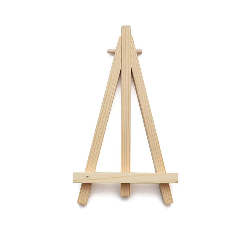 Customized 8*15cm Pine Wood Mini Easel Stand for Displaying Small Canvas Photos Business Cards Versatile Art Supply for Painting
