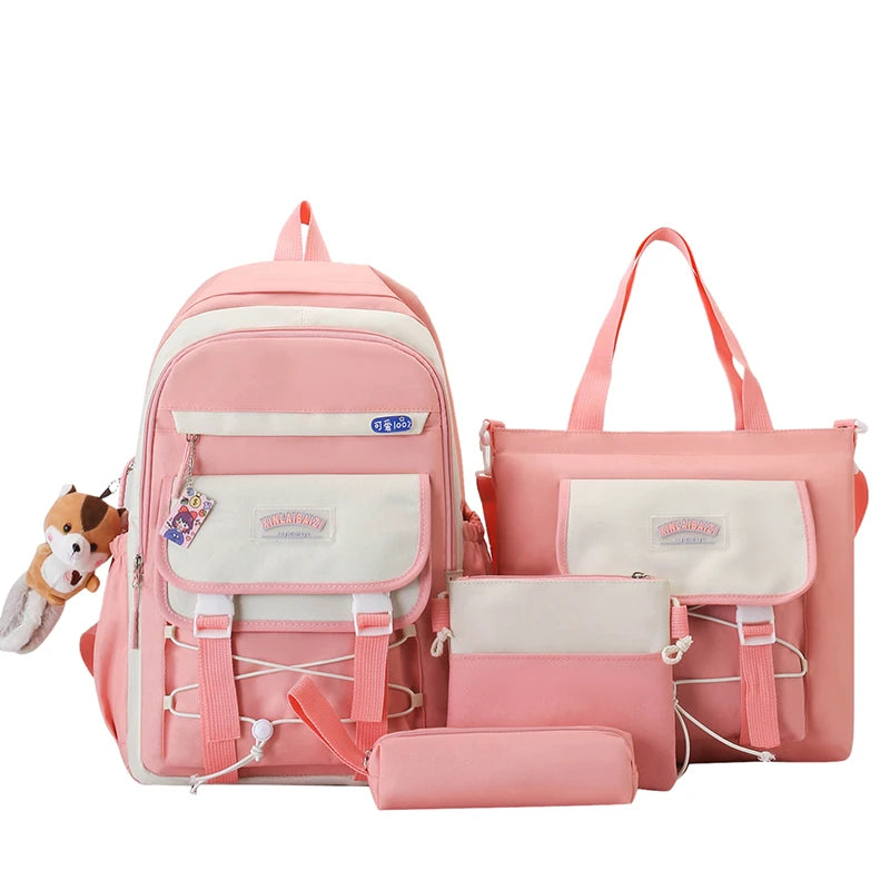 Student Schoolbag Female New Large-Capacity Backpack Ins Simple Cute Casual Backpack One Piece Dropshipping 0213