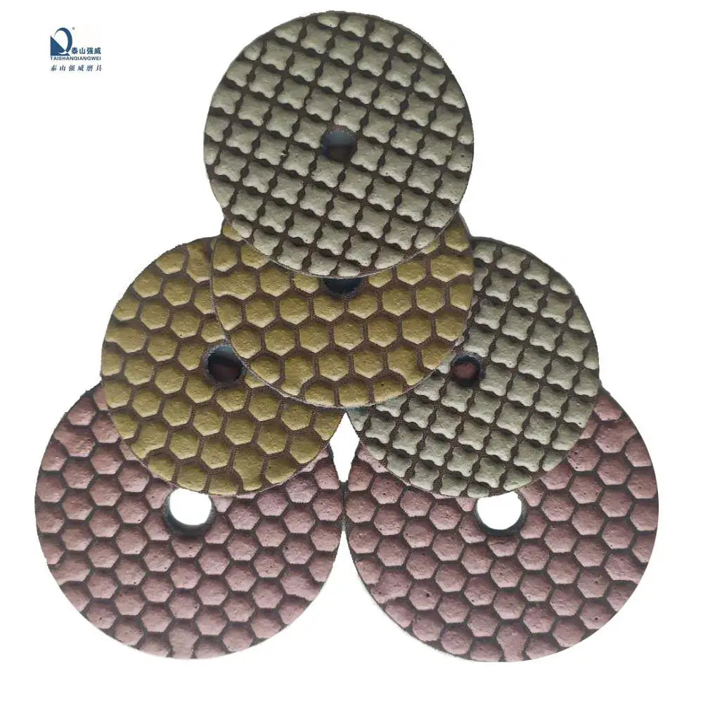 diamond flexible resin bond soft dry use polishing and grinding pads for marble granite quartz with CE certificate 4 inch 100mm