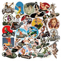 50Pcs Pinup Girl Lady Sexy Woman Graffiti Washi Label for Wall Table Notebook Phone Car Bike Helmet Skateboard Stickers