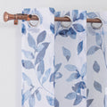 Wholesale Digital Printed Organza Leaves Pattern Sheer Paper Curtains & Valances for Home Living Room Windows
