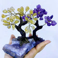 Life Tree Gemstone Seven Chakra Tree 50 Bead for Gemstone Crystal Bonsai Fortune Money Tree for Good Luck for Decoration Gifts