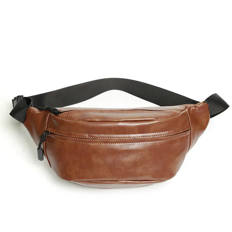 Small Casual Boy Mobile Phone Pu Leather Sport Side Chest Sling Crossbody Luggage Travel Shoulder Messenger Bag for Men Women