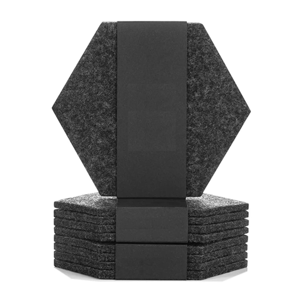 Absorbent  Hexagon Shape Felt Coasters for Drinks Set  with  Holder