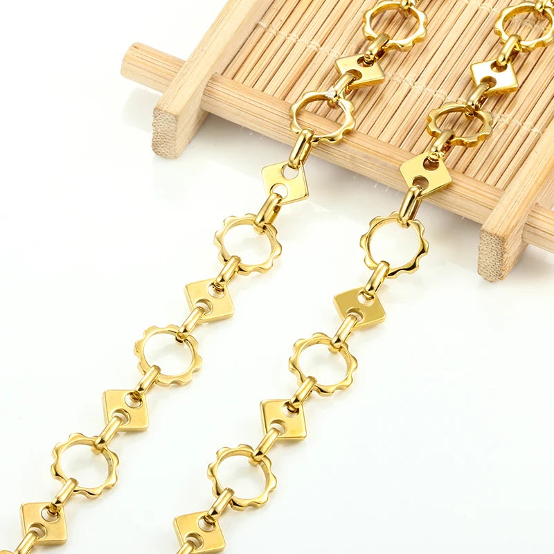 Wholesale Stainless Steel Chain High Quality Gold Color Chains for Bracelet Necklace Jewelry Making DIY Findings