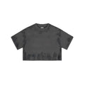 DCY Y2K Clothing Scoop Neck Sunfaded Heavyweight Crop TeeCrop Top Tee Cotton/SpandexT Shirts With Logo Custom Logo Printed