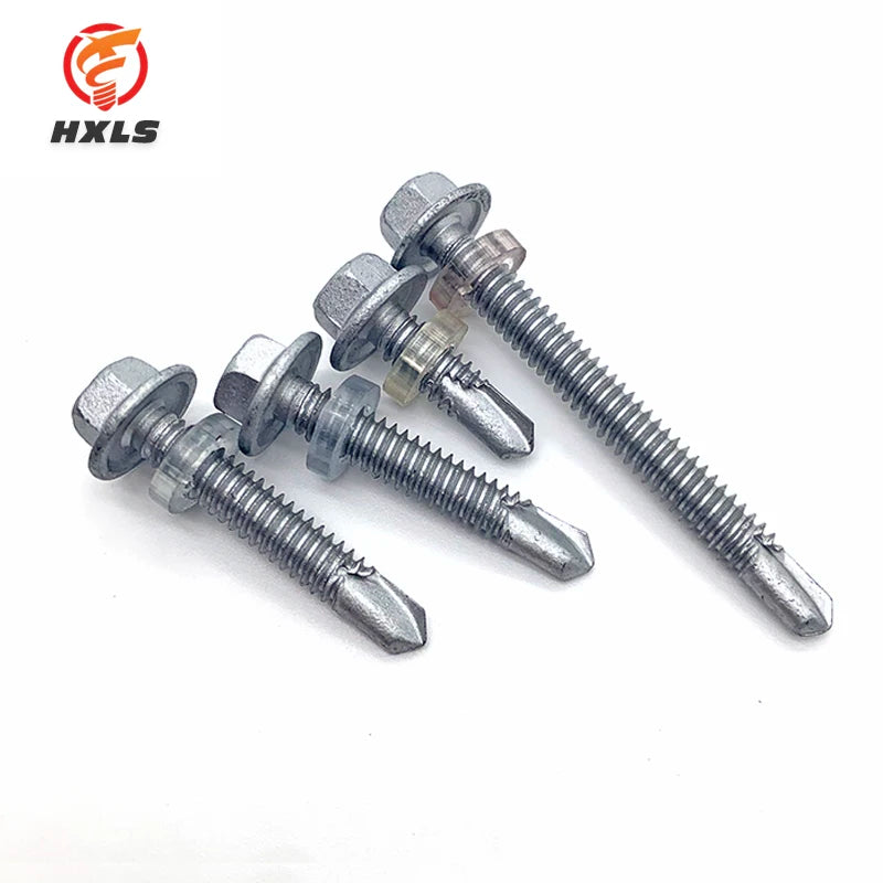 High Quality Anticorrosive Coating Roofing Tapping Screw PVC Washer Flange Hex Head Self-Drilling Screw