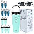 30oz Stainless Steel Double Wall Insulated Tumbler with Silicone Handle Lid Modern Design Best Gift Family Coffee Water Bottle