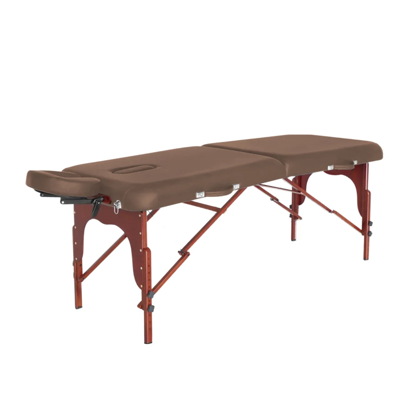 Luxury 2-Section Portable Beech Wood PU Foldable Massage Table High-Density Sponge Modern Design Eyelash Facial Salon Hotel