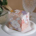 Retail Folding Pack Food Candy Packaging Wholesale square European Type champagne Fancy Paper Boxes for Wedding Door Gifts Party