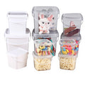 Reusable PP Plastic General Packaging Storage Container with Lid Square Shape Handle Pail Design-Customizable