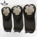 Guangzhou Beauty Girl Hair Remy Human Hair 5.5x6 Inch Dark Brown Natural Scalp Silk Base Topper Units