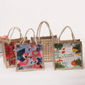 Wholesale Custom Logo Printing Burlap Tote Bags Eco Friendly Shopping Custom Design
