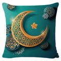 Ramadan Islamic Throw Pillow Case Koran Bottle Green Design Cushion Cover for Eid Al Adha Supplies Home Hotel Hospital Decor