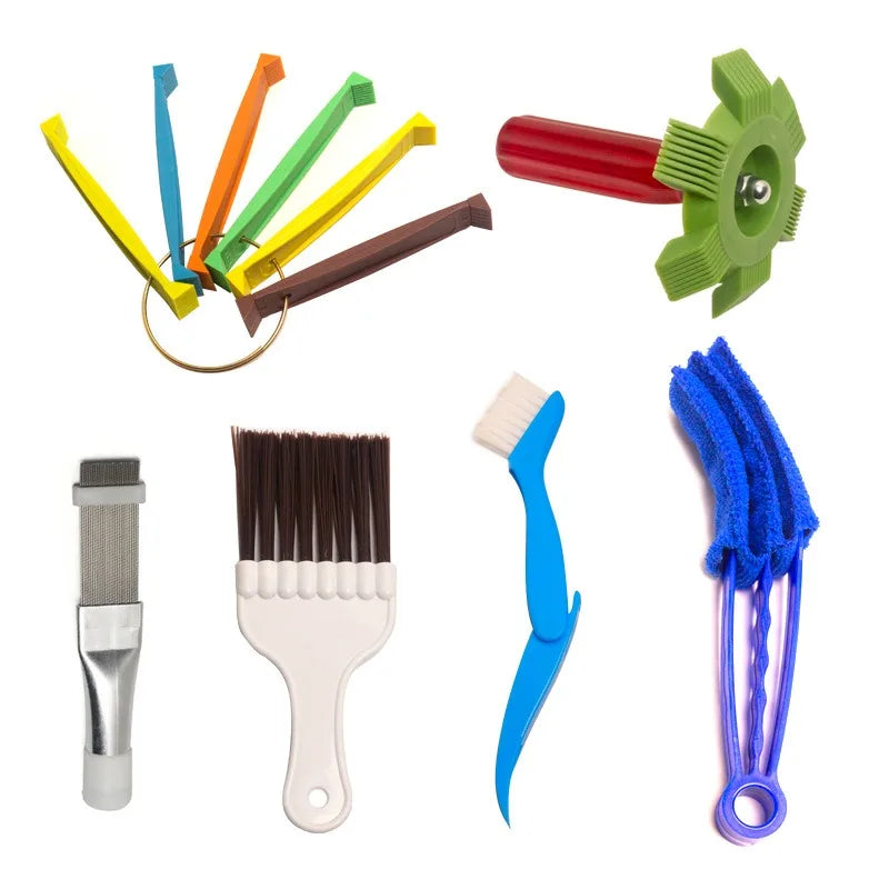 6PCS Air Conditioner Fin Set Ac Fin Comb Condenser Fin Straightener Evaporator Radiator Repair Clean Tool