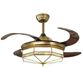 Ceiling Fan With Light and Remote Modern Chandelier Fan LED Ceiling Fan Light for Living Room JY3102