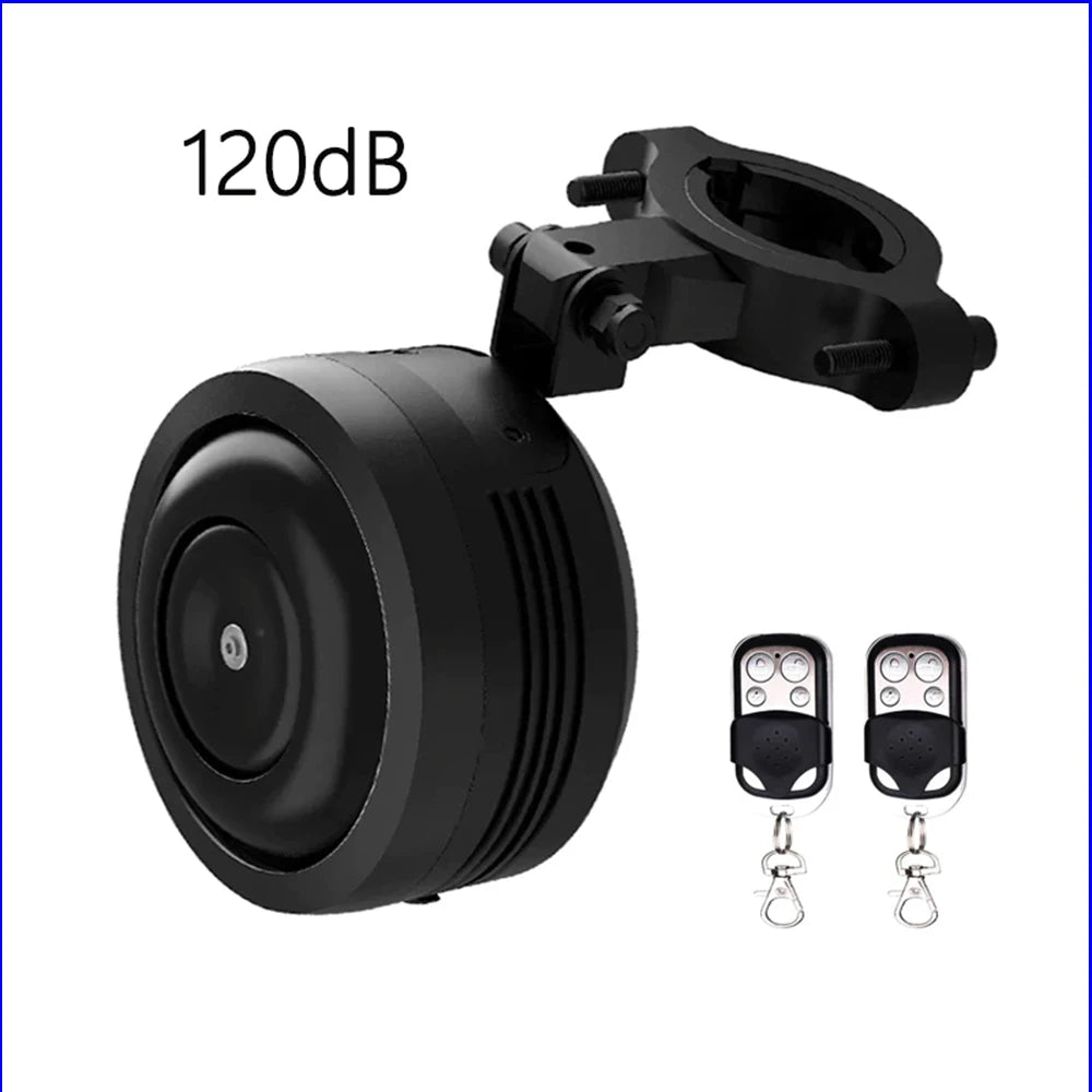 Superbsail Bicycle Bell Electric Horn with Alarm Super Sound for Scooter MTB Bike USB Charging 120db Safety Anti-theft Alarm