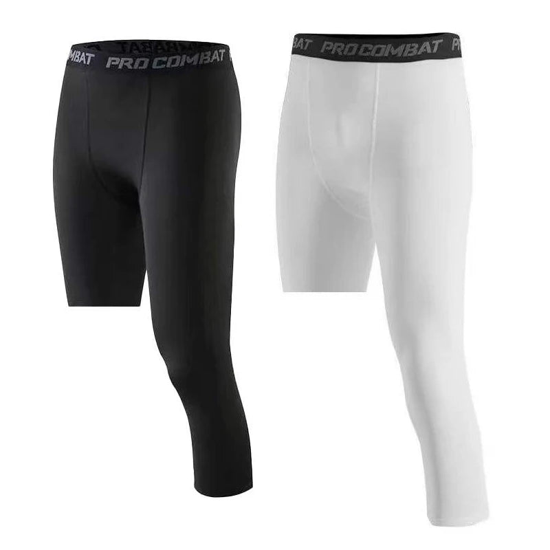 Seamless Outdoor Fitness Pants Sweat-absorbent Quick-drying Basketball Long and Short Leggings Men's Training Pants