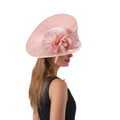 Fashion Chic Women Sinamay pink Dress Cloche Bowler Formal Sun Hat Wedding Hats Fancy Ladies Elegant Church Hats