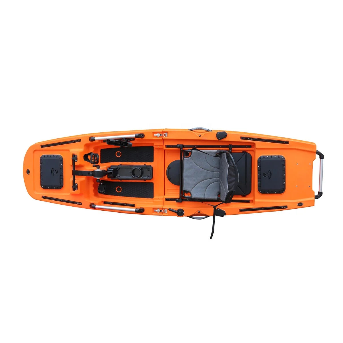 Vicking 9.7ft Single Person Modular 2 Section Detachable Fishing Kayak with Pedals Lldpe Material Wholesale Motor Kayak for Sale