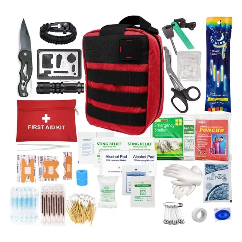 Made in China Custom 2-3 Person Professional Outdoor Waterproof First Aid Kit for Camping and Emergency Survival Gear Bag Kit