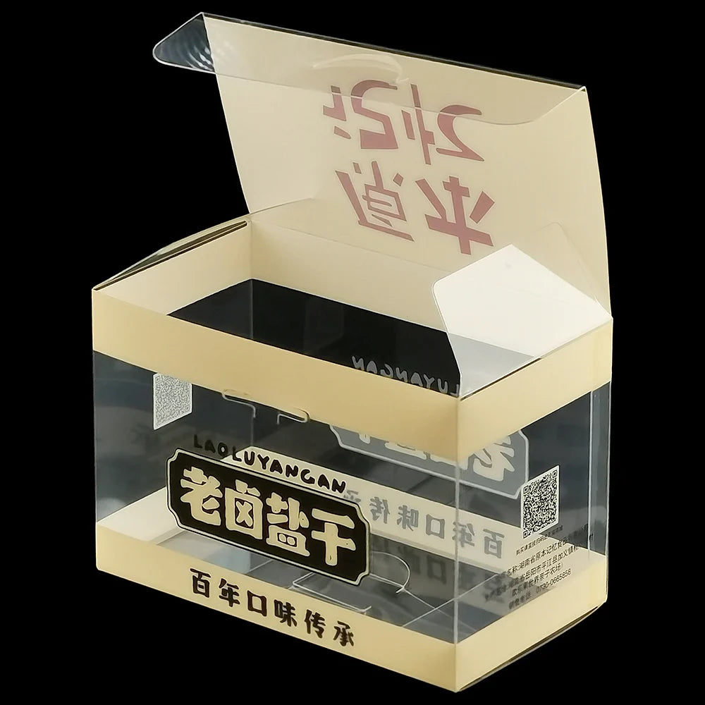 Custom Printing High Transparent Packing PET Box Folding Plastic Clear PVC Gift Box for Food Packaging