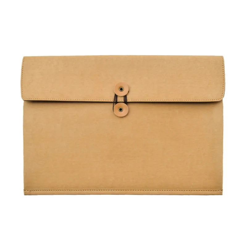 A4 Letter Size Durable Kraft Paper Envelopes File Bags With Button and String for Business Office Supplies
