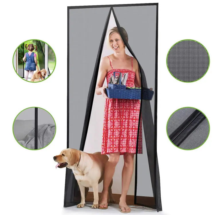 Modern Design Interior Door Netting Fiberglass Insect Window & Door Magnetic Curtain Polyester Mosquito Net Screen Curtain