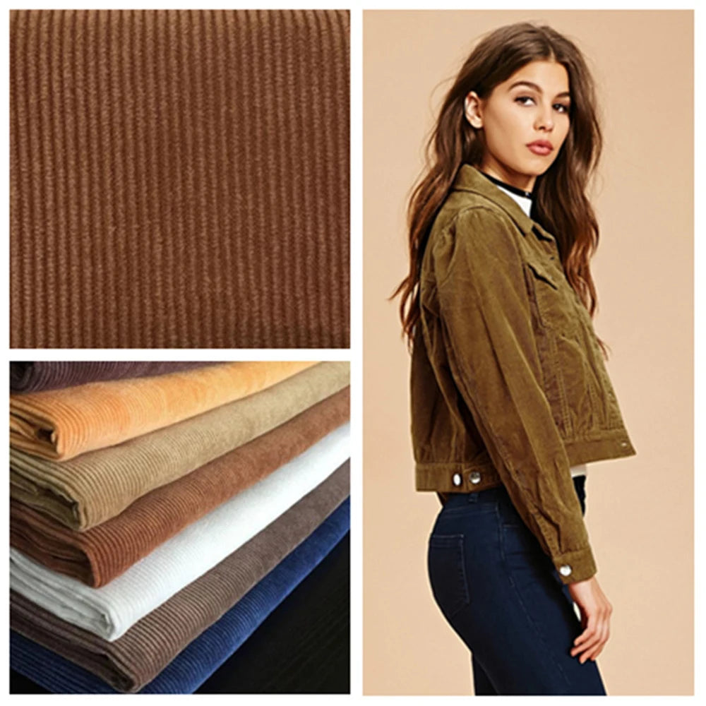 YX211 Wholesale 145gsm 100% Percent Cotton Corduroy Fabric Combed Yarn Woven 21w Dyed Corduroy Fabric for Jacket Pants MegaBDM