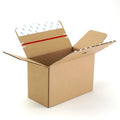 Natural Brown Kraft Paper Shipping Box Zipper Pull Open Ecommerce Packaging Triple Wall Cardboard Carton Box