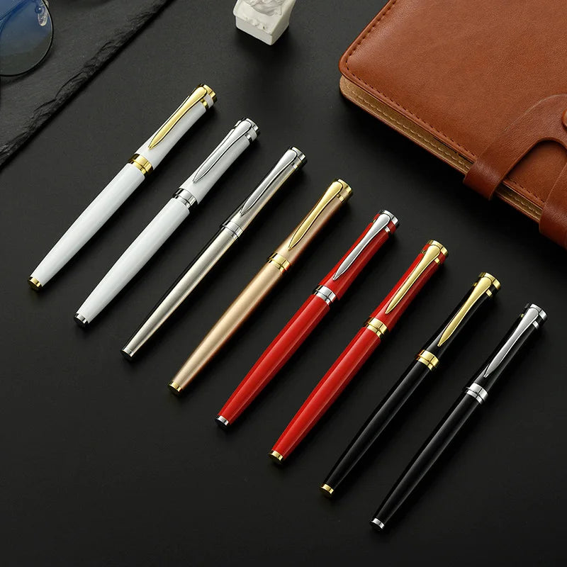 OEM Business Pen Set 6 Colors Vip boss for Wedding Gift Beautiful Metal Gel Ink Pen Suit with Custom Logo Commercial Gifts Pen