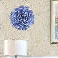 Handmade Beautiful Blue Ceramic Floral Flower Wall Hanging Decoration for Valentine's Day & Mother's Day 20x20x7cm