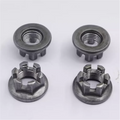 M20 X 1.0 Hot Sale Nut With Hex Hexagon Flange Slotted M22 M24 Carbon Steel Zinc Plated Galvanized Crown Castle Nut M14 X 1.5