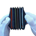 9.5*4.5cm 6 Card Slots Polyester Inner Pages with Cloth Organ Pattern Fabric Mix 3 Colors for Aluminum Wallet & Card Holder