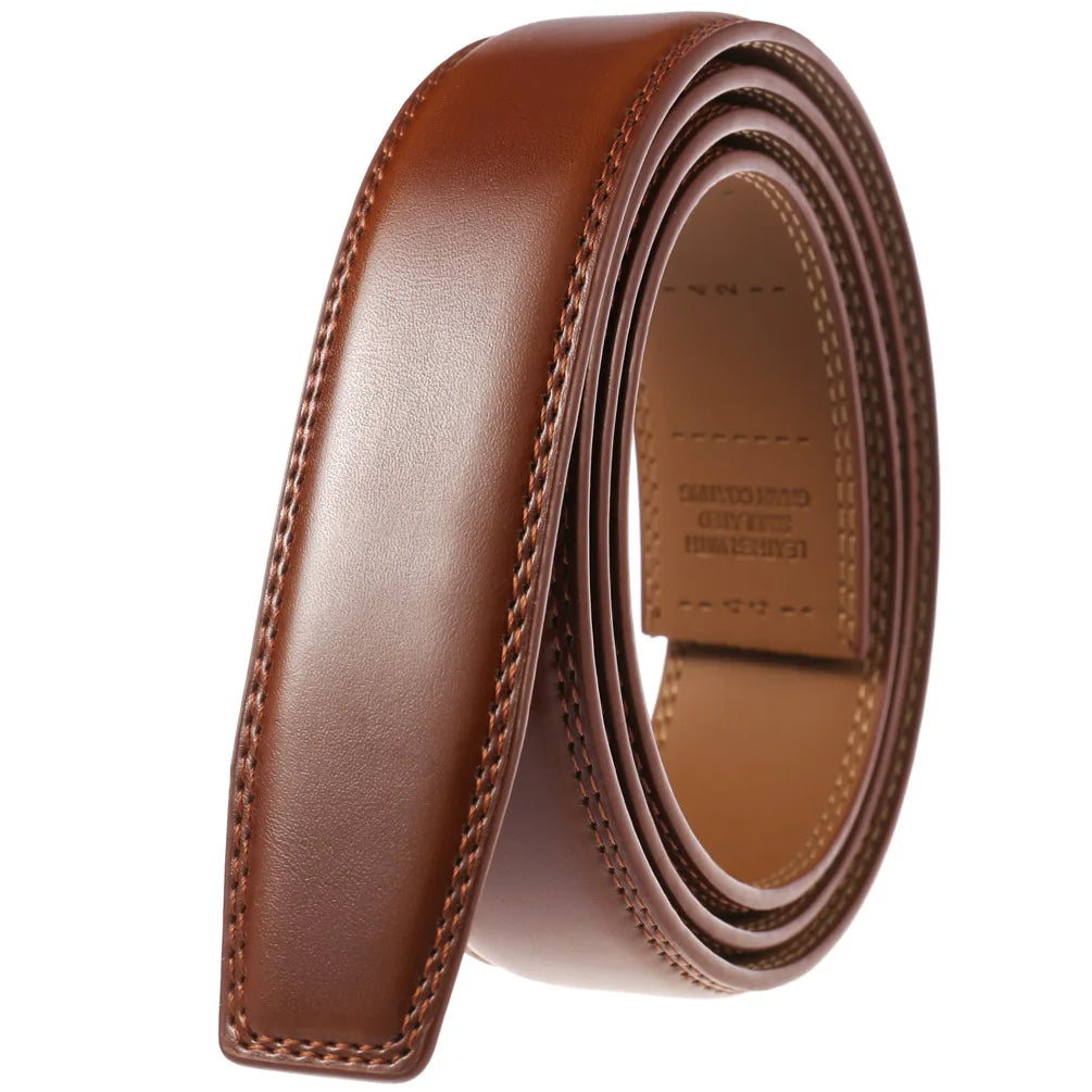 The New LY35-3633 the Second Layer of Cowhide Genuine Belt No Buckle Genuine