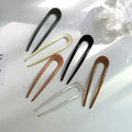 Women Girls U Shaped Hair Clip Tortoiseshell Sticks Acetate Hairpin Chinese Style Resin Fork Hairclip