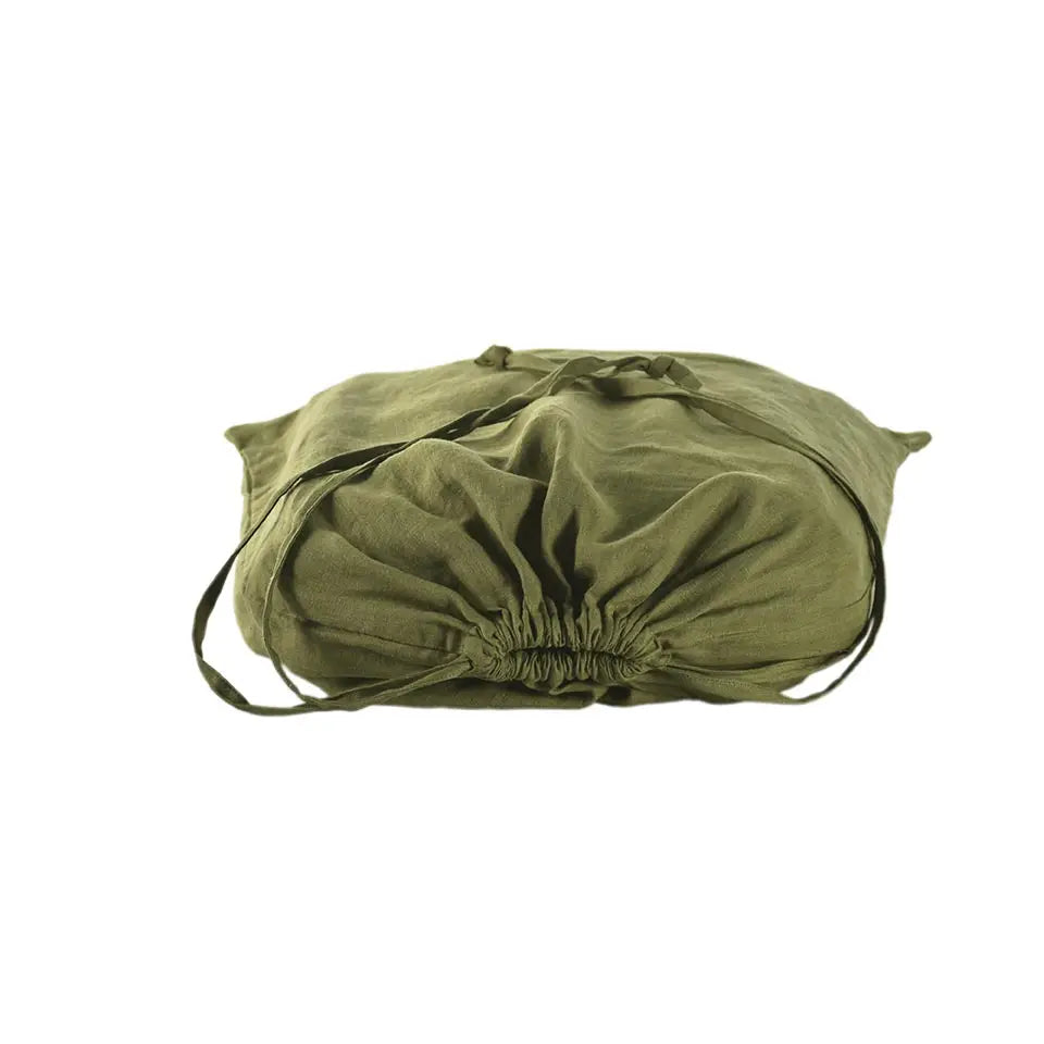 Soft Stone Washed Gift Pack Linen Drawstring Shoe Cosmetic Bag