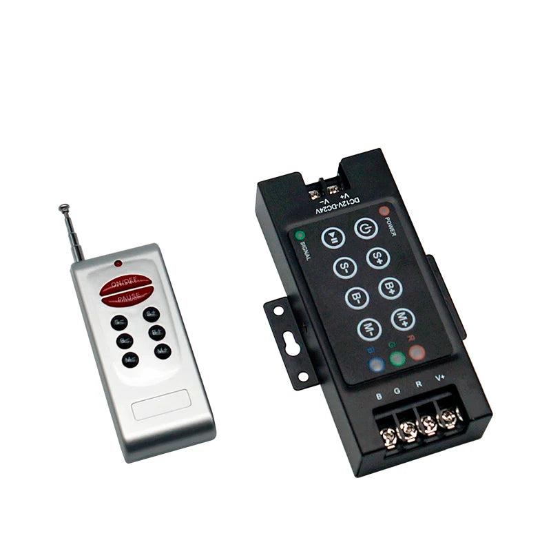 In Stock Wireless 8-Keys Remote LED Controller DC12V 24V 10A *3Chanle RGB Dimmer Pwm RF Remote Controller