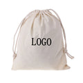 Promotional Small Wedding Muslin Cotton Drawstring Packaging Bags Natural Gift Packaging Pouch With Logo