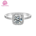 Fashion Moissanite Rings Dropshipping 0.5ct 1carat 2ct Sterling Silver Engagement Moissanite Diamond Wedding Ring MegaBDM
