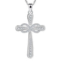 YH JEWELLERY Fine Jewelry 925 Sterling Silver Cubic Zirconia Infinity Ankh Cross Necklace Pendant for Women Men